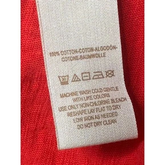 Free People Vneck Long Sleeve Top size Medium Coral AS‎ IS - Picture 3 of 7